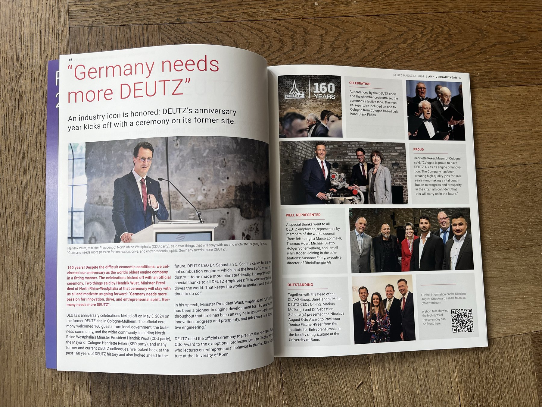 DEUTZ AG – Magazin, Doppelseite „Germany needs more DEUTZ“